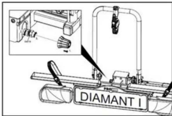 Pro-User Diamant I - MOUNTING OF THE BIKE CARRIER ONTO THE HITCH BALL - 4