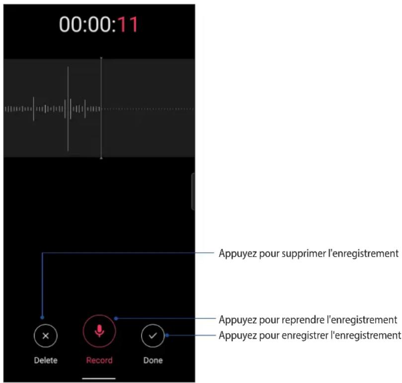 ASUS ROG Phone 6 - Suspendre un enregistrement - 1