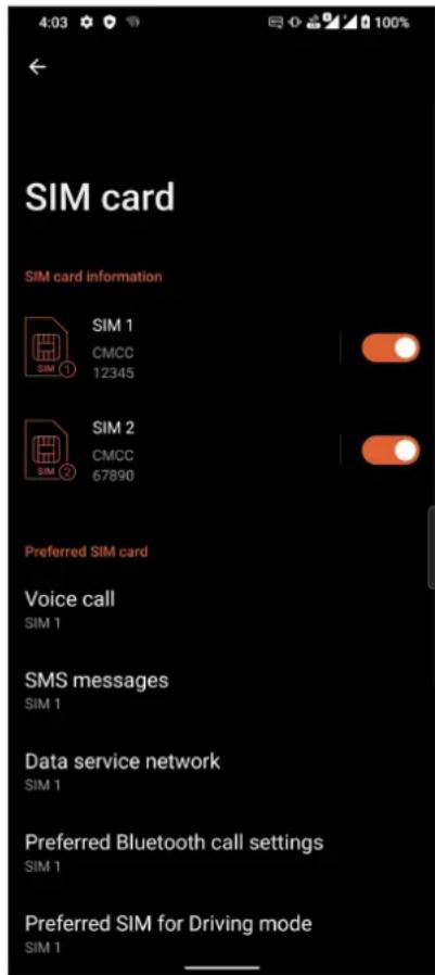 ASUS ROG Phone 6 - Fonctionnalités multi SIM - 1