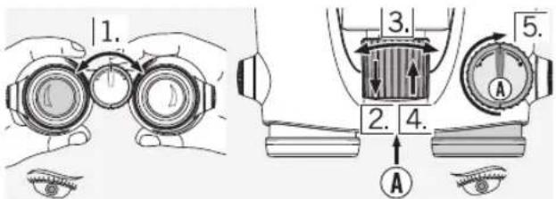 Swarovski EL 10 x 42 - Use with varying acuity of both eyes: - 1