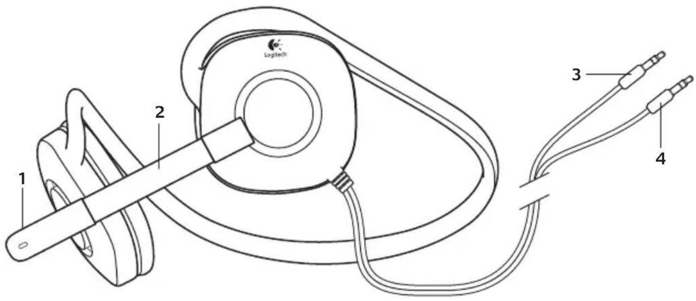 LOGITECH H130 - Connexion du casque - 3