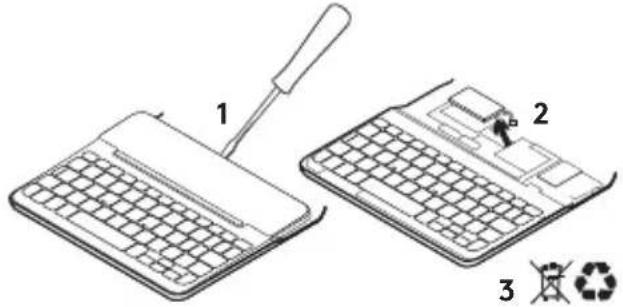 LOGITECH Canvas - Odlaganje baterije na kraju radnog veka proizvoda - 1
