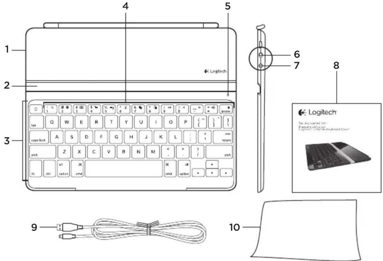 LOGITECH Ultrathin Keyboard Cove - Know your product - 1