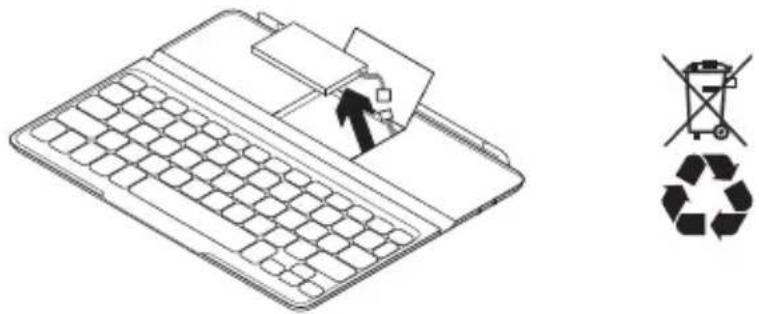 LOGITECH Ultrathin Keyboard Cove - Battery disposal at product end of life - 2