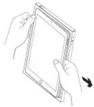 LOGITECH BLOK - Sådan tages iPad-enheden ud af beskyttelseshylsteret - 3