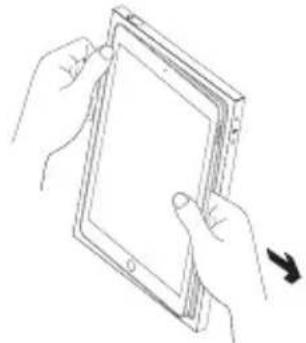 LOGITECH BLOK - Az iPad készülék kivétele a védőtokból: - 3