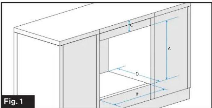 Furrion FTRD22LASS - Cabinet Cutout Instructions - 1