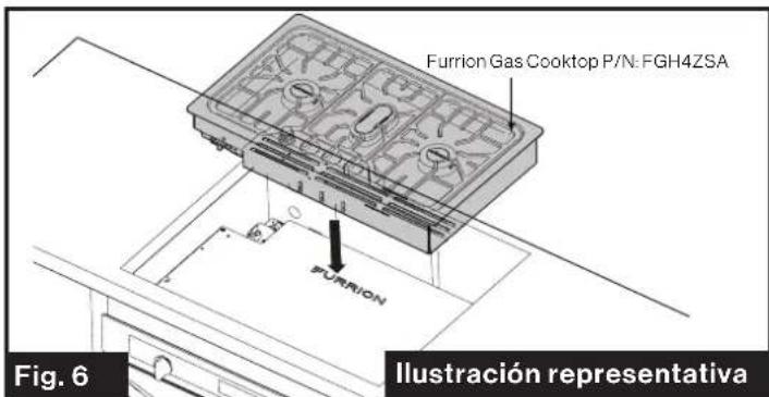 Furrion FTRD22LASS - Instalación del anafe (opcional) (Fig. 6) - 1