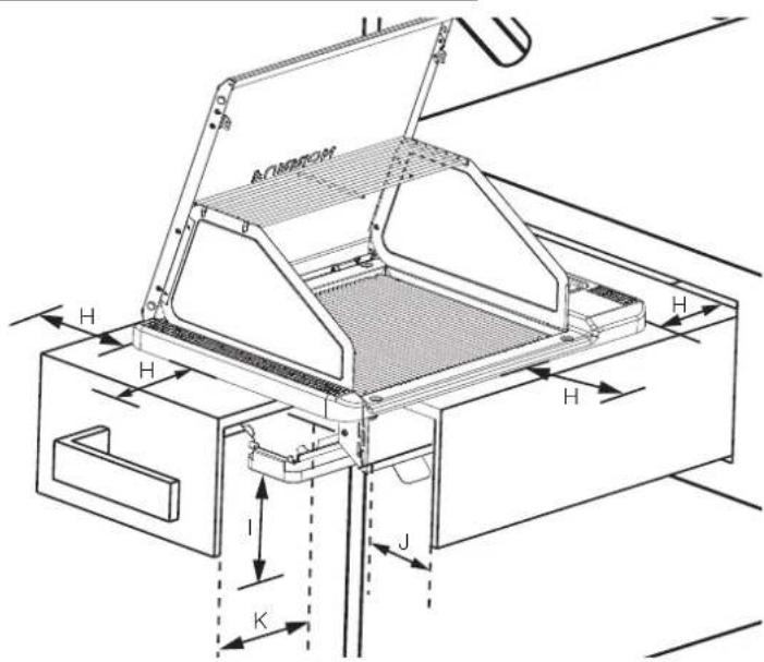 Furrion FGL202ASS - Dimensions et dégagement des découpes - 2