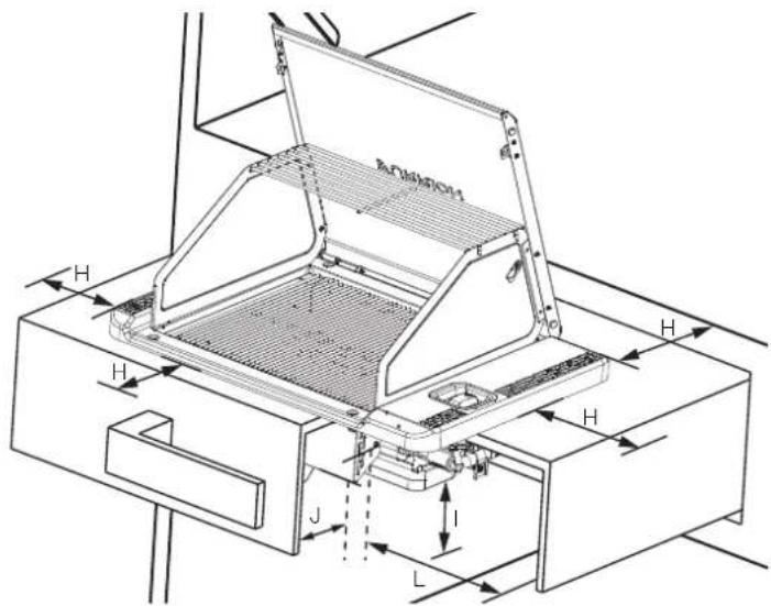 Furrion FGL202ASS - Dimensions et dégagement des découpes - 3