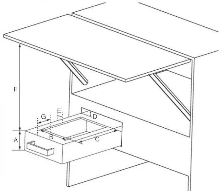 Furrion FGL202ASS - Dimensions et dégagement des découpes - 1