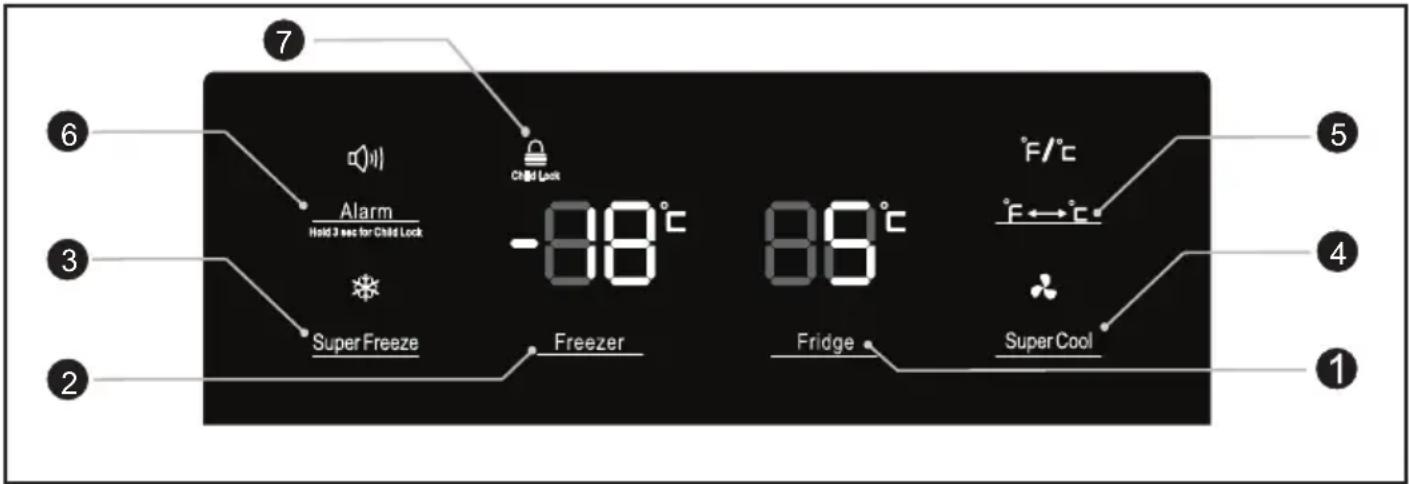 Furrion FCR20ACAFASS - Display controls - 1