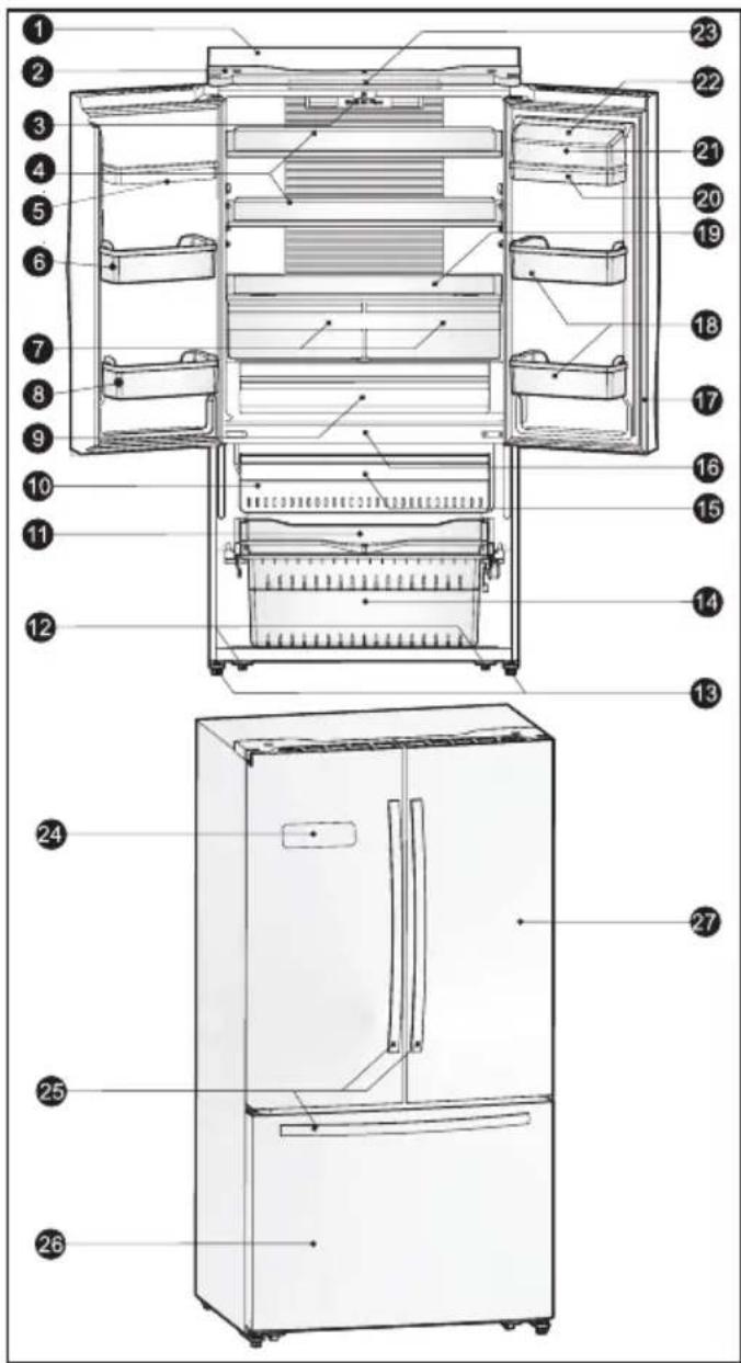 Furrion FCR20ACAFASS - Piezas y caractéristicas - 1