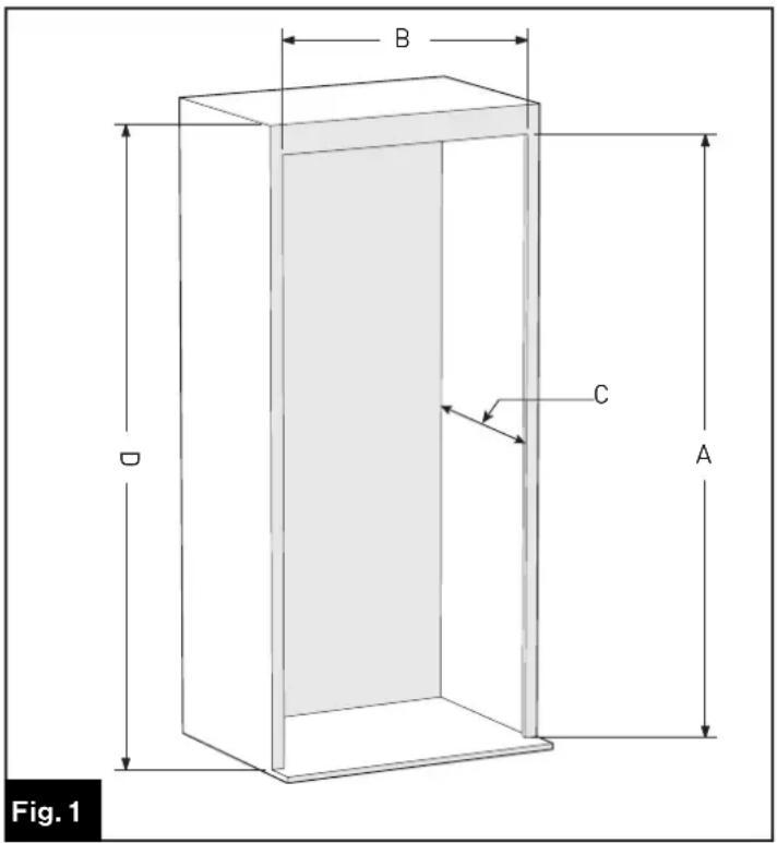 Furrion FCR14ACBQASS - Instalación del refrigerador - 1