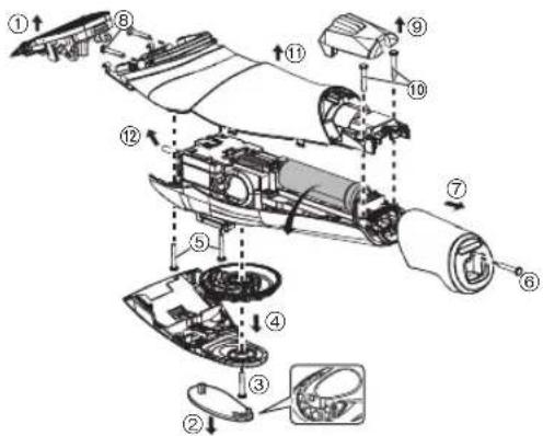 PANASONIC ERDGP86 - Entfernen des Akkus - 1