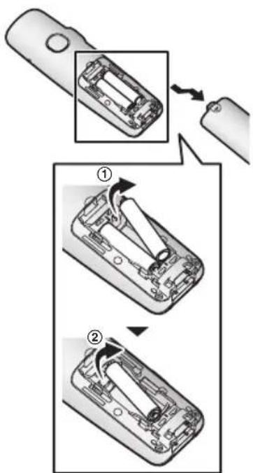 PANASONIC KXTGE250 - Retrait de la batterie - 1