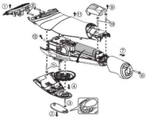 PANASONIC ERFGP86 - Entfernen des Akkus - 1