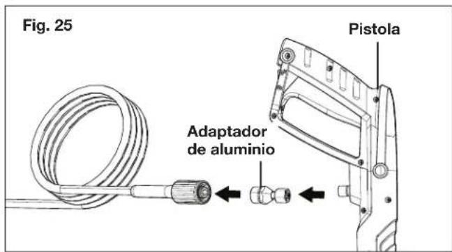 Sun Joe SPX2598ELT - Uso del juego de adaptadores para manguera de alta presión - 4