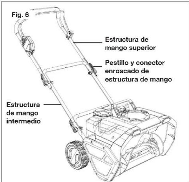 Snow Joe 24VX220SBCT - Ensamblado de los mangos - 4