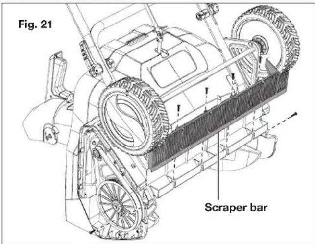 Snow Joe 24VX220SBCT - Replacing the Scaper Bar - 2