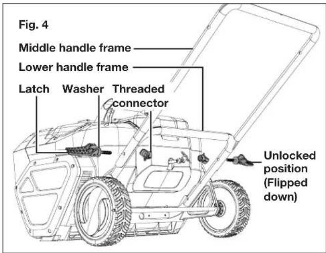 Snow Joe 24VX220SBCT - Assembling the handles - 2