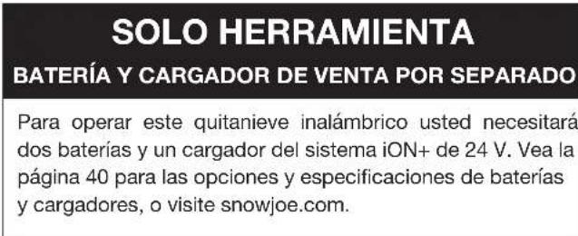 Snow Joe 24VX220SBCT - Arranque y parada - 1