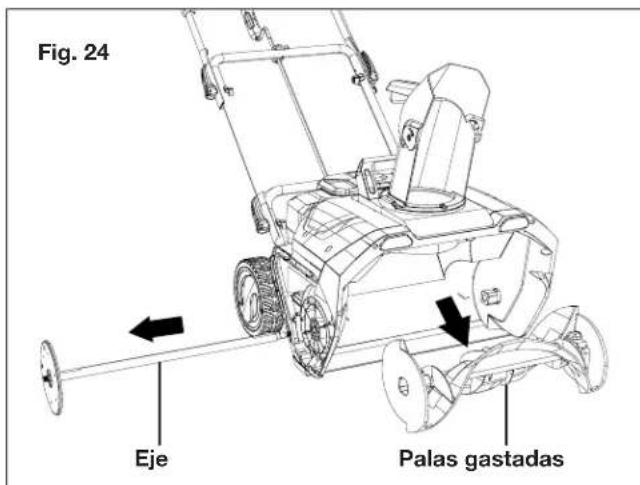 Snow Joe 24VX220SBCT - Reemplazo de las palas de la barrena - 3