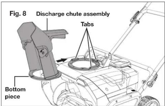 Snow Joe 24VX220SBCT - Discharge Chute Assembly - 1