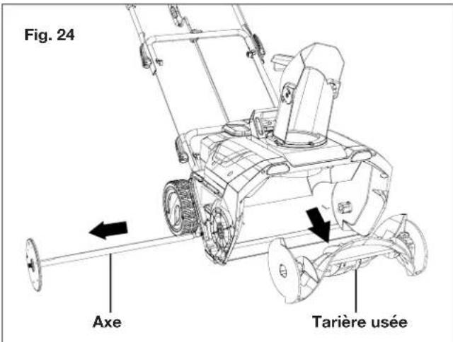 Snow Joe 24VX220SBCT - Remplacement de la tarière - 3