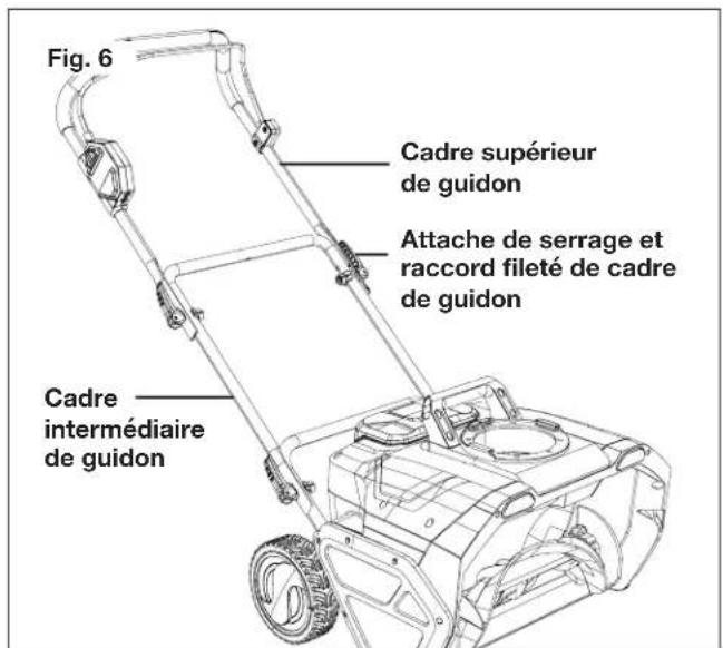 Snow Joe 24VX220SBCT - Assemblage du guidon - 3