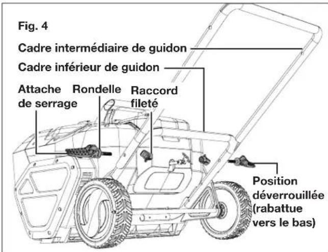 Snow Joe 24VX220SBCT - Assemblage du guidon - 1
