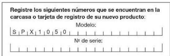 Sun Joe SPX1050 - Modelo y número de série - 1