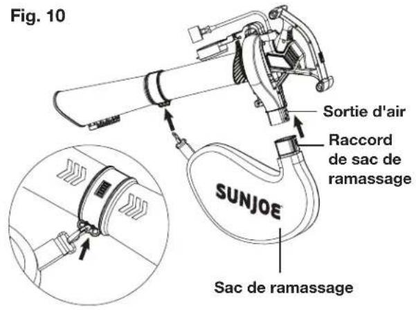Sun Joe SBJ606EGASJB - Assemblage en mode aspiro/broyeur - 4