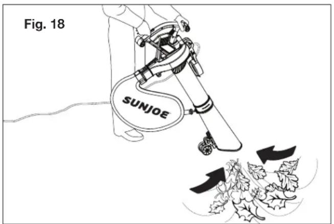 Sun Joe SBJ606EGASJB - Mode aspiro-broyeur - 1