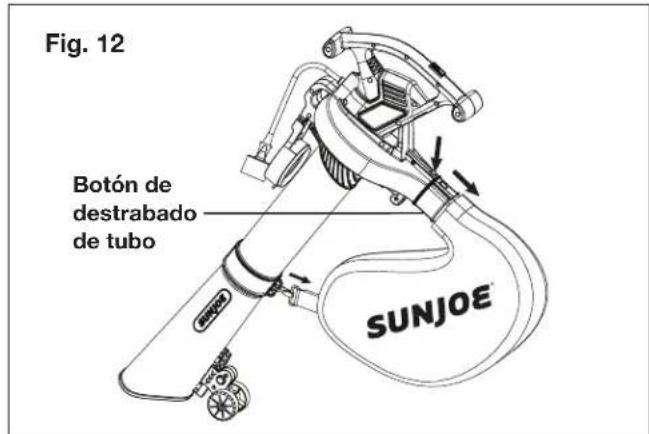 Sun Joe SBJ606EGASJB - Ensamblado como aspiradora/ trituradora - 6