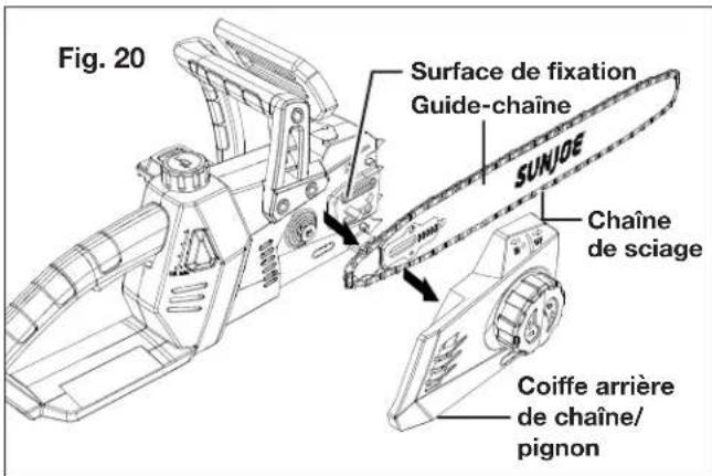 Sun Joe 24VX2CS16MAX - Remplacement du guide-chaîne et de la chaîne - 2