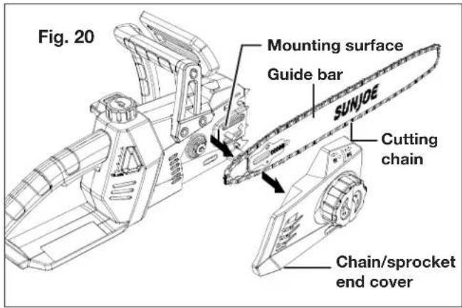 Sun Joe 24VX2CS16MAX - Replacing the Guide Bar and Chain - 2