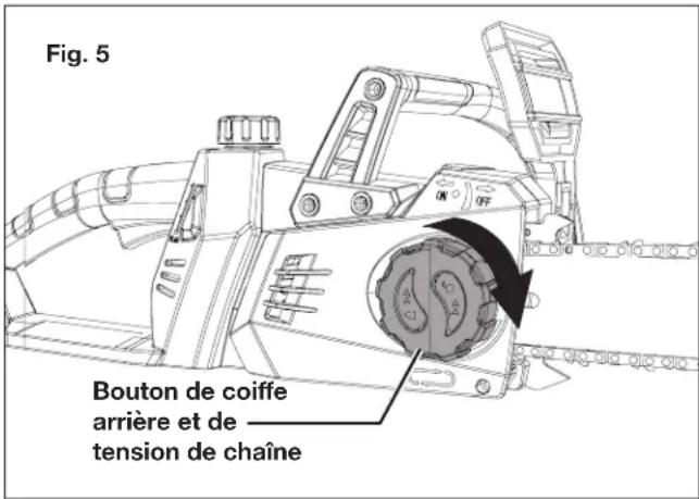 Sun Joe 24VX2CS16MAX - Réglage de la tension de chaîne - 1
