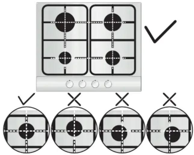 CANDY CHW74WXALG - USE OF HOB - USER INSTRUCTIONS - 1