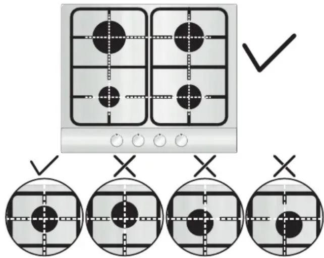 CANDY CHG6BF4WPXW - USE OF HOB - USER INSTRUCTIONS - 1