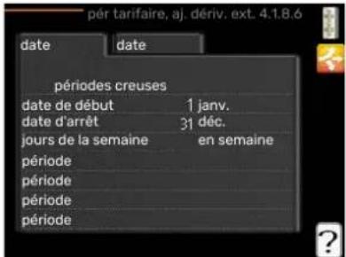 Nibe VVM 225 - MENU4.1.8.6 -PER TARIFAIRE, AJ. DERIV.EXT - 1