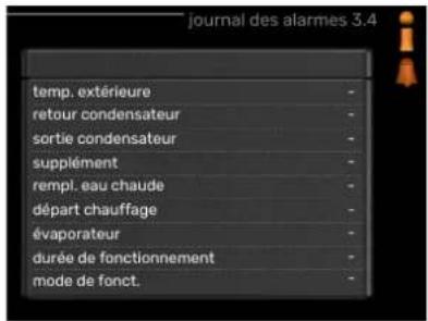 Nibe VVM 225 - MENU 3.4 - JOURNAL DES ALARMES - 2