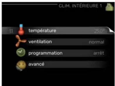 Nibe VVM 225 - Sous-menus - 1