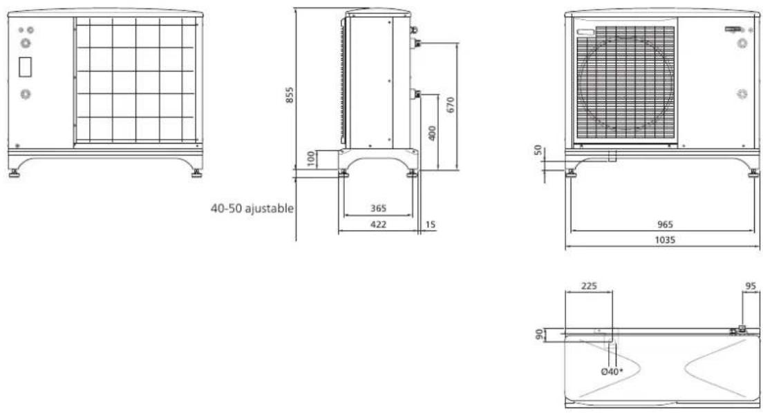 Nibe F20408 - Dimensions et plans d'implantation - 2
