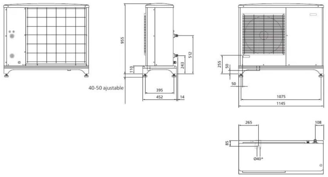 Nibe F20408 - Dimensions et plans d'implantation - 3