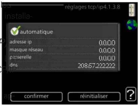 Nibe VVM 310 - Réglage automatique (DHCP) - 1