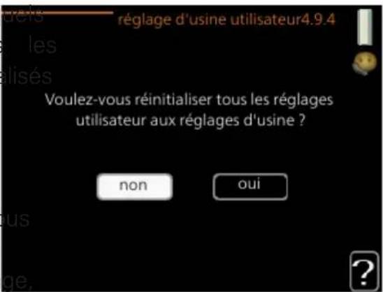 Nibe VVM 310 - RÉGLAGE D'USINE UTILISATEUR - 1