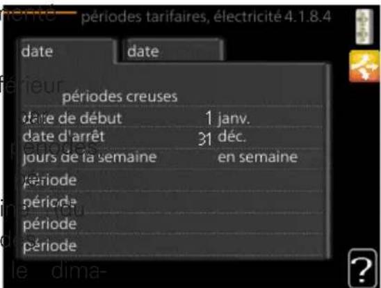 Nibe VVM 310 - PÉRIODES TARIFAIRES, ÉLECTRICITÉ - 1