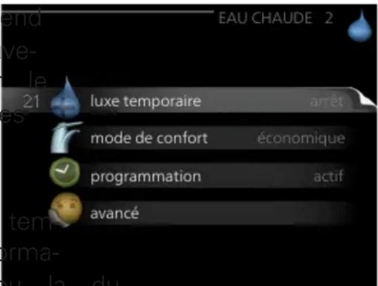 Nibe VVM 310 - Sous-menus - 1