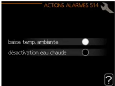 Nibe BASVM 102006 - Menu 5.1.4 - Actions alarmes - 1